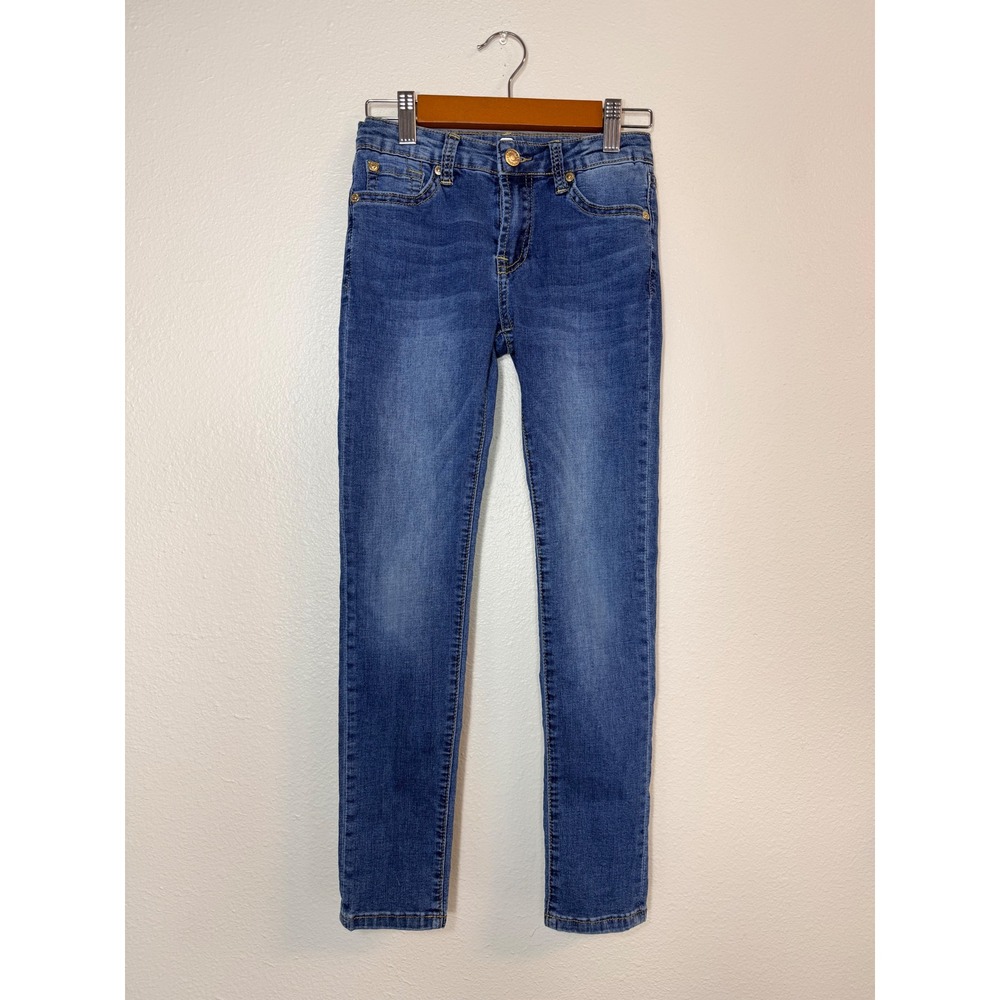 7 For All Mankind Girls The Skinny Medium Wash Denim Jeans Kids Size 10